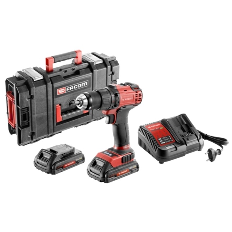 Kit perceuse visseuse/dévisseuse sans fil FACOM 18V 2Ah 13mm