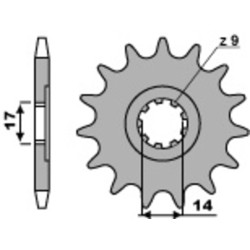 Pignon PBR acier standard...