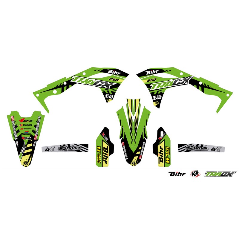 Kit déco KUTVEK Tracx vert Kawasaki KX250F