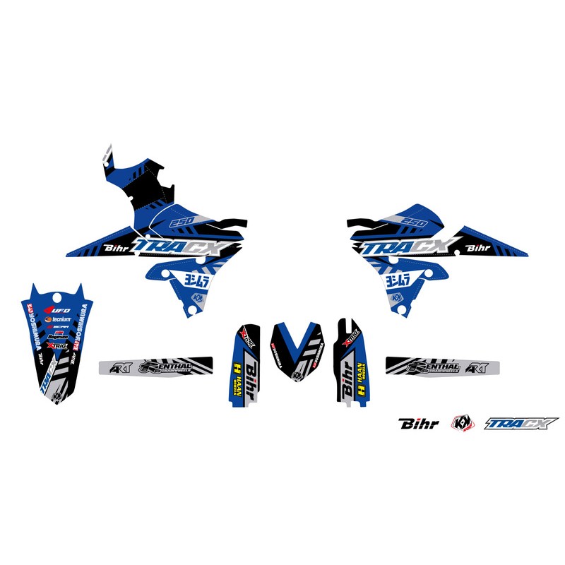 Kit déco KUTVEK Tracx bleu Yamaha WR250F