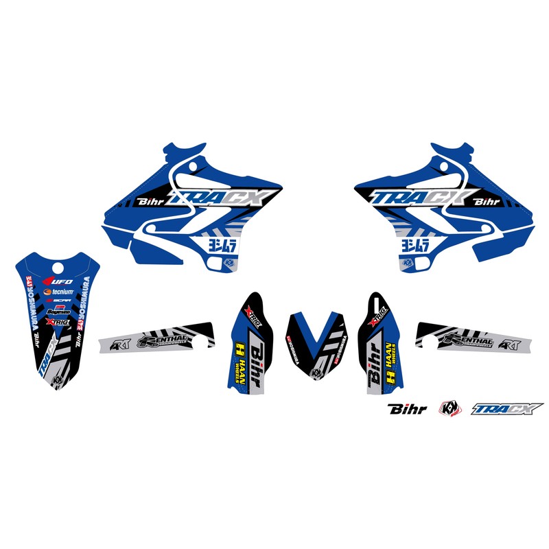 Kit déco KUTVEK Tracx bleu Yamaha YZ125/250