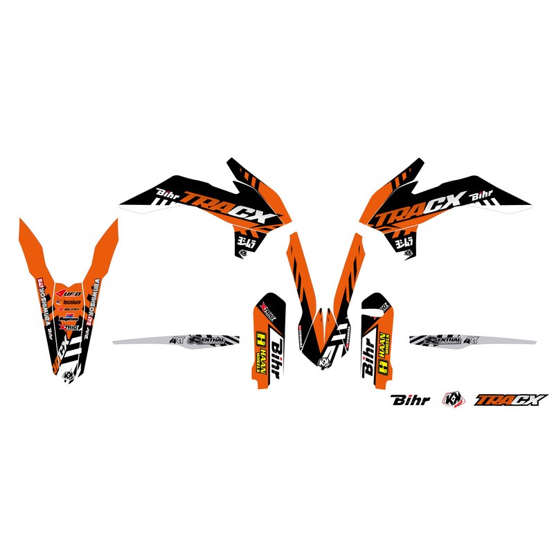 Kit déco KUTVEK Tracx orange KTM EXC/EXC-F