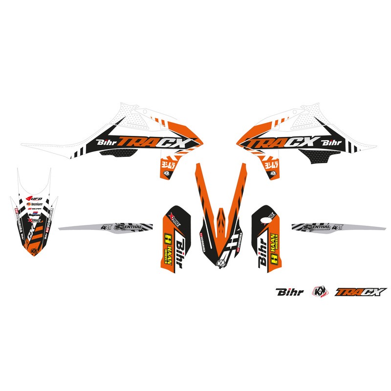Kit déco KUTVEK Tracx orange KTM EXC/EXC-F
