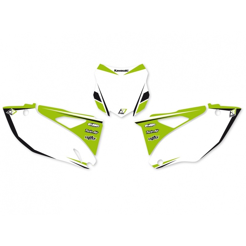 Fonds de plaques BLACKBIRD Graphic blanc Kawasaki KX-F250