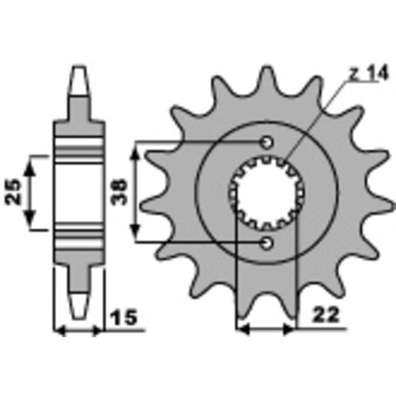 Pignon PBR acier standard 7001 - 520