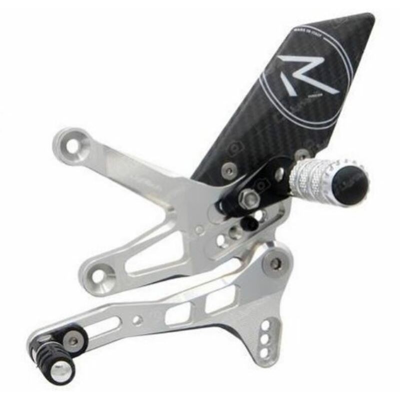 Commande reculées réglables/repliables LIGHTECH Racing sélection standard argent Aprilia Tuono V4