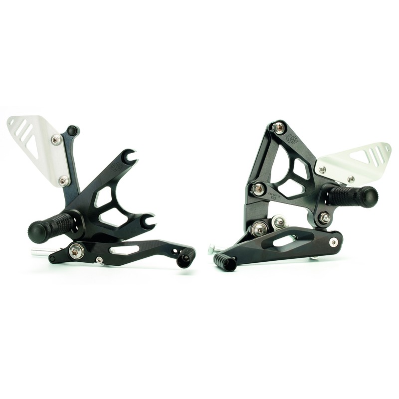 Commandes reculées GILLES TOOLING FXR noir Kawasaki Ninja ZX-10R