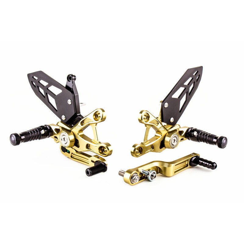 Commandes reculées ajustables GILLES TOOLING MUE2 or Suzuki GSX-R1000