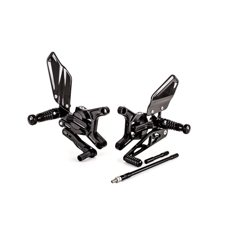 Commandes reculées ajustables GILLES TOOLING VCR38GT noir Kawasaki Ninja ZX-6R