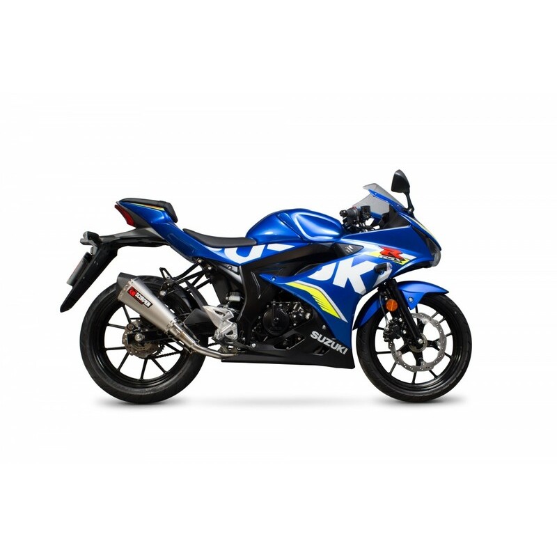 Ligne complète SCORPION Serket Taper inox/silencieux titane/casquette noir ABS Suzuki GSX-R125/250