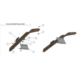 PROTECTIONS BRAS AR POLARIS ALU + BAVETTE PEHD RZR 1000 XP SPORT
