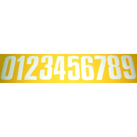 Lot de N° de Course Blanc