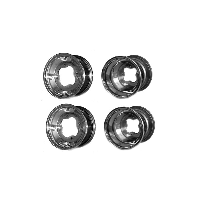 Lot de 4 Jantes Alu ART Bord Roulé 10x5 / 8x8.5