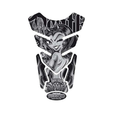 Protection de réservoir Diablesse 4 pièces Noir/Gris