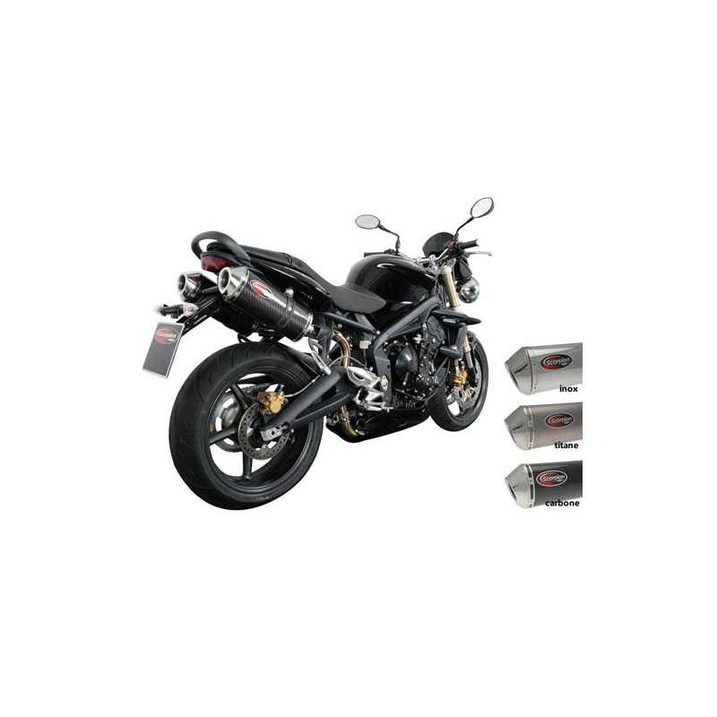 Silencieux Premium Ovale Scorpion 675 Street Triple,R Triumph