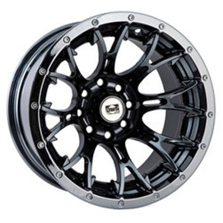 Lot de 2 Jantes Alu Diablo Black Chrome Douglas 14 x8 4/115 3+5