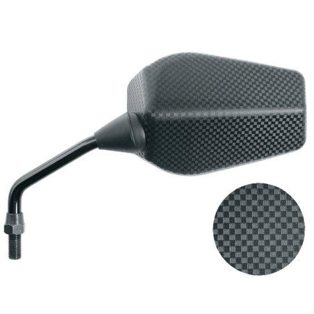 Rétroviseur  BIHR Carbone F1 rectangle M10x125