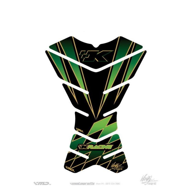 Protection de réservoir Kawasaki Vert 3 pièces