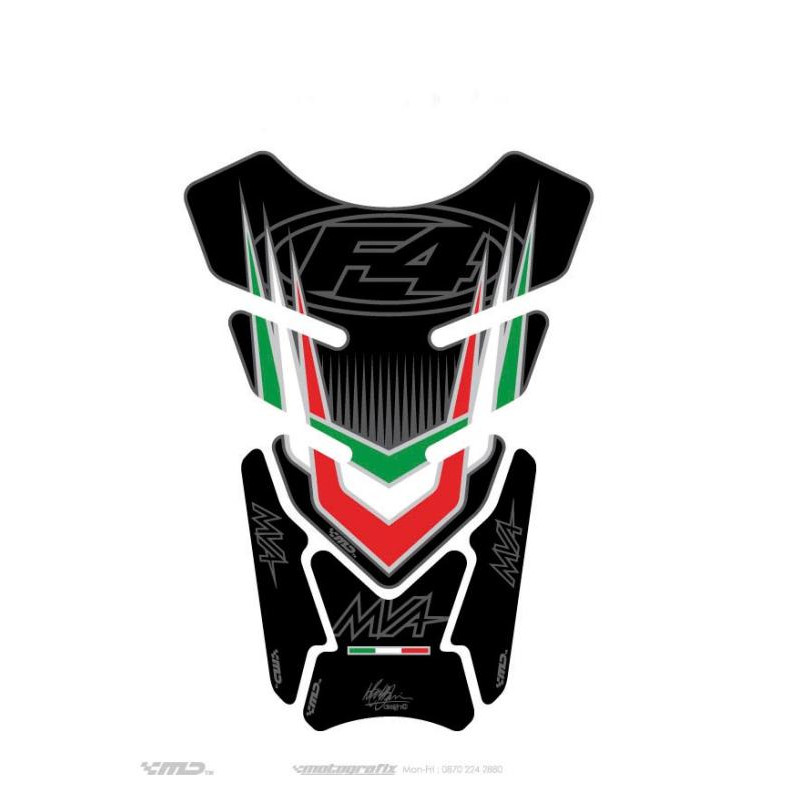 Protection de réservoir MV Agusta Noir 4 pièces
