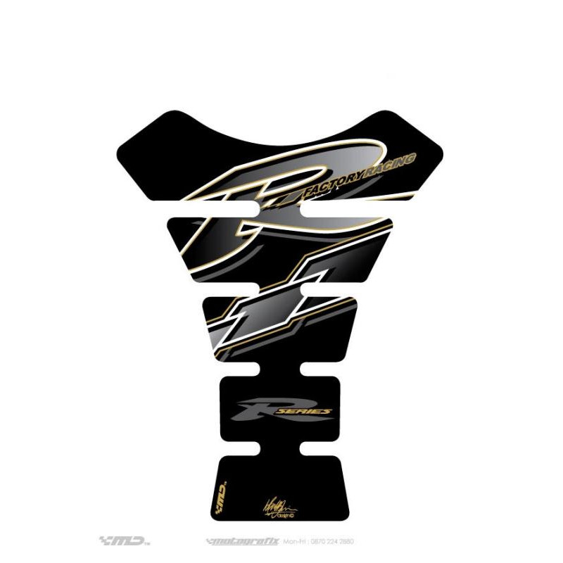 Protection de réservoir Yamaha Noir Or 1 pièce