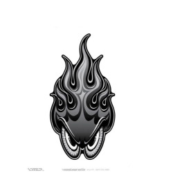 Protection de réservoir Street Noir Argent 1 pièce