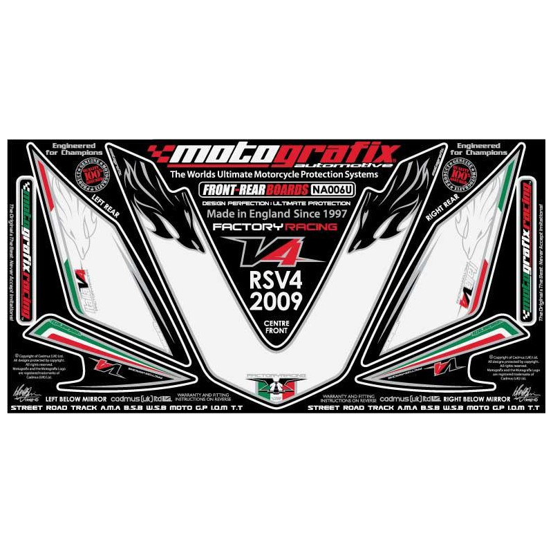 Kit Déco Avant et Arrière Motografix RSV4 Aprilia