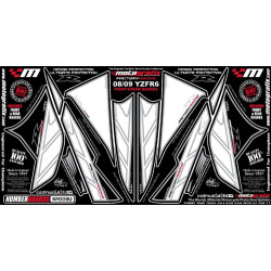 Kit Déco Avant et Arrière Motografix YZF-R6 (08-11) Yamaha