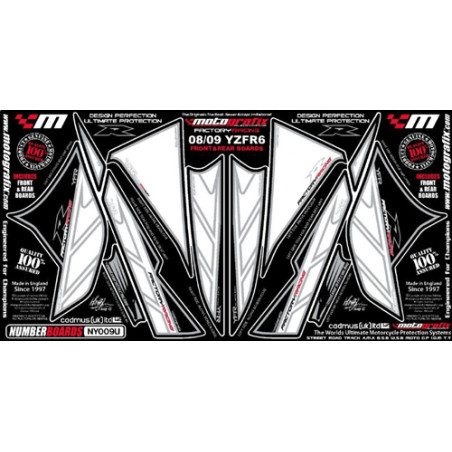 Kit Déco Avant et Arrière Motografix YZF-R6 (08-11) Yamaha