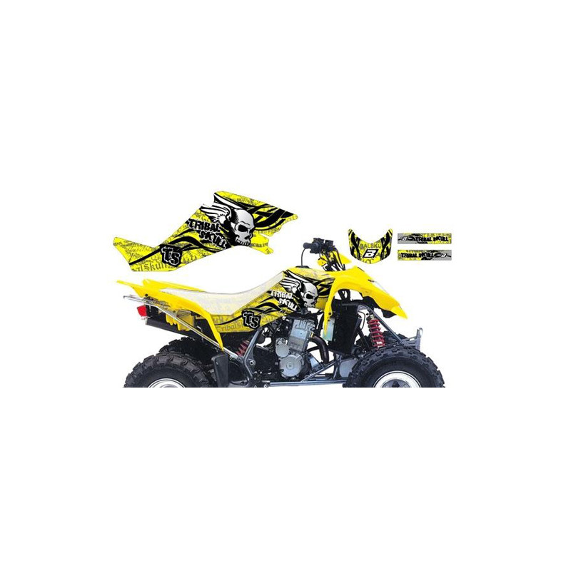 Kit Déco BlackBird Tribal Skull 2 LTZ 400 Jaune