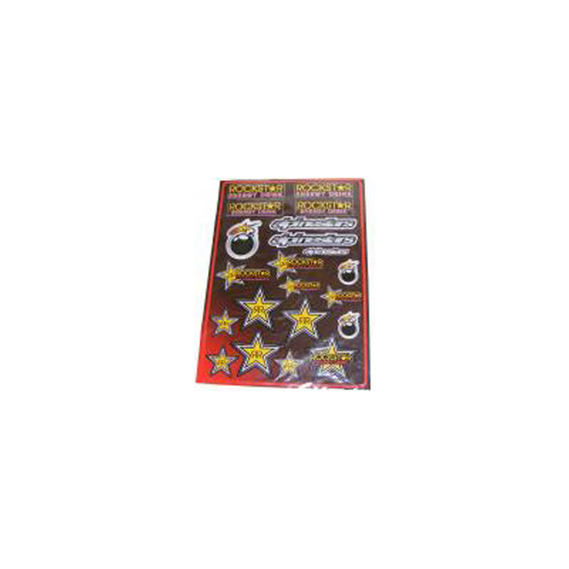 Planche adhésif déco ROCKSTAR 21 pcs 32 x 45 cm