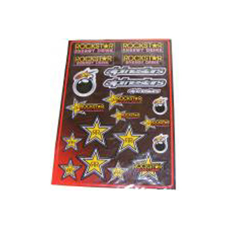 Planche adhésif déco ROCKSTAR 21 pcs 32 x 45 cm