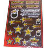 Planche adhésif déco ROCKSTAR 21 pcs 32 x 45 cm