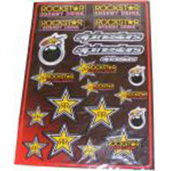 Planche adhésif déco ROCKSTAR 21 pcs 32 x 45 cm