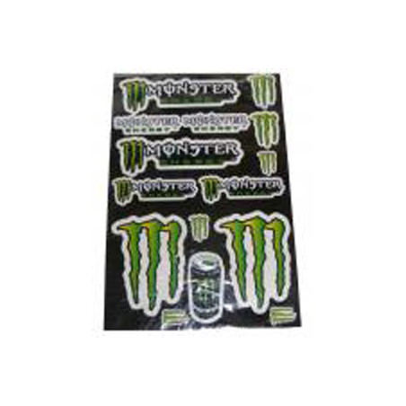 Planche adhésifs déco MONSTER 15 pcs 29x44 cm