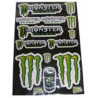 Planche adhésifs déco MONSTER 15 pcs 29x44 cm