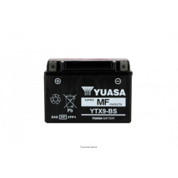 Batterie YTX9-BS Yuasa sans entretien livrée avec pack acide
