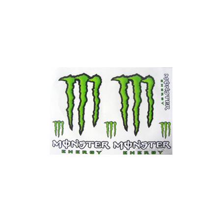 Planche adhésifs déco MONSTER 8 pcs 32x25 cm
