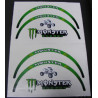 Planche d autocollants MONSTERpour jante quad 10