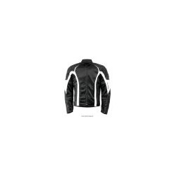 Blouson été Blanc Noir S-LINE Moto Route