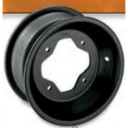 Lot de 2 Jantes Aluminium Bord Roulé AMS Noire AR 9 x 8 - 4 x 115 Quad