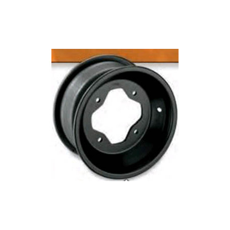 Lot de 2 Jantes Aluminium Bord Roulé AMS Noire AR 9 x 8 - 4 x 115 Quad