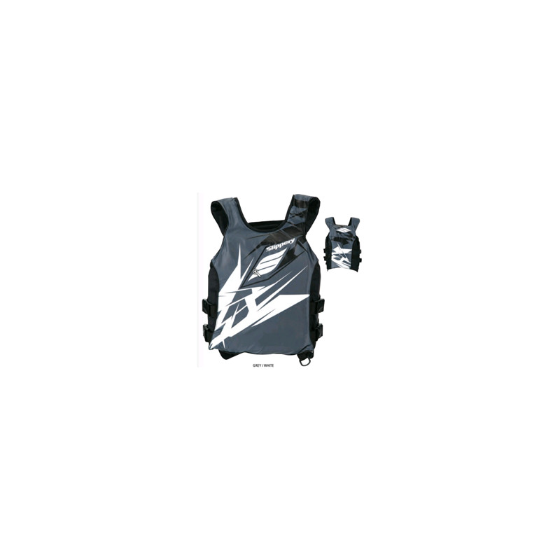 Gilet Switch Nylon Pullover Vest Slippery Gris Blanc Déstockage