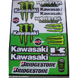 Planche adhésif déco Kawasaki Monster