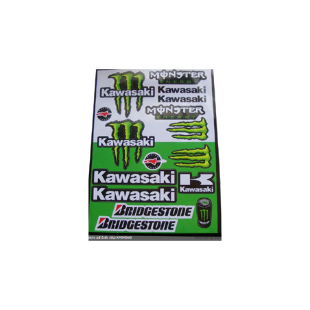 Planche adhésif déco Kawasaki Monster