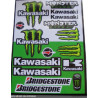 Planche adhésif déco Kawasaki Monster