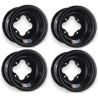 Lot de 4 Jantes Alu Douglas A5 Black Noir 10x5/ 9x8 Kawasaki