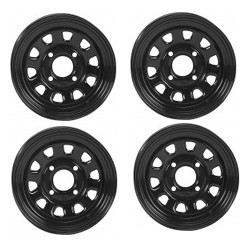 Lot de 4 Jantes Tôle Noire 12 x 7  -  4 x 156