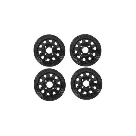 Lot de 4 Jantes Tôle Noire 12 x 7  -  4 x 156