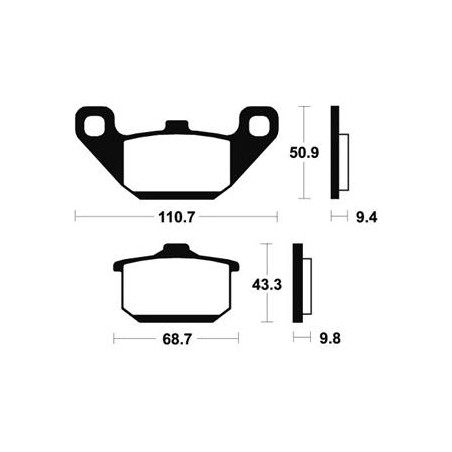 Plaquettes De Frein Mf57 Métal Fritté