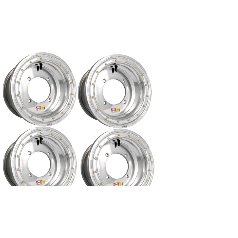 Lot de 4 Jantes Ultimate Beadlock Argent Douglas 14x7 4x156 5+2 SSV Quad